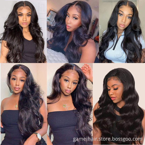 Unprocessed Body Wave Raw Peruvian Virgin Human Hair Hd Full Lace Front Wig For Black Women Wholesale Lace Frontal Closure Wig